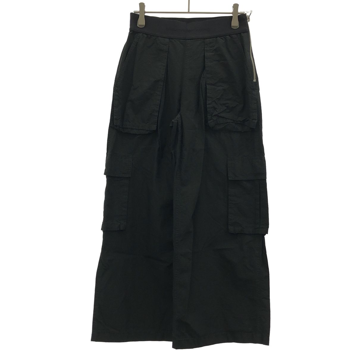 ALEXANDER WANG アレキサンダーワン ウエストロゴリップストップカーゴパンツ 1WC1244686 ブラック 0