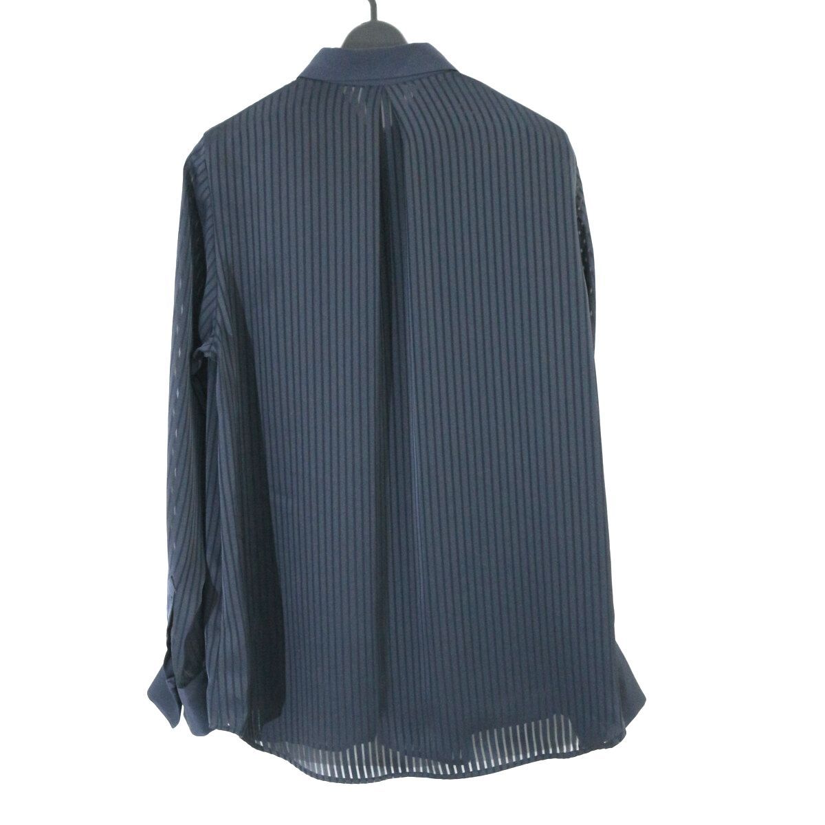 アパルトモン Lisière Stripe Sheer Shirts ネイビー アパルトモン Lisière Stripe Sheer Shirts ネイビー ELEGANT SHIRT