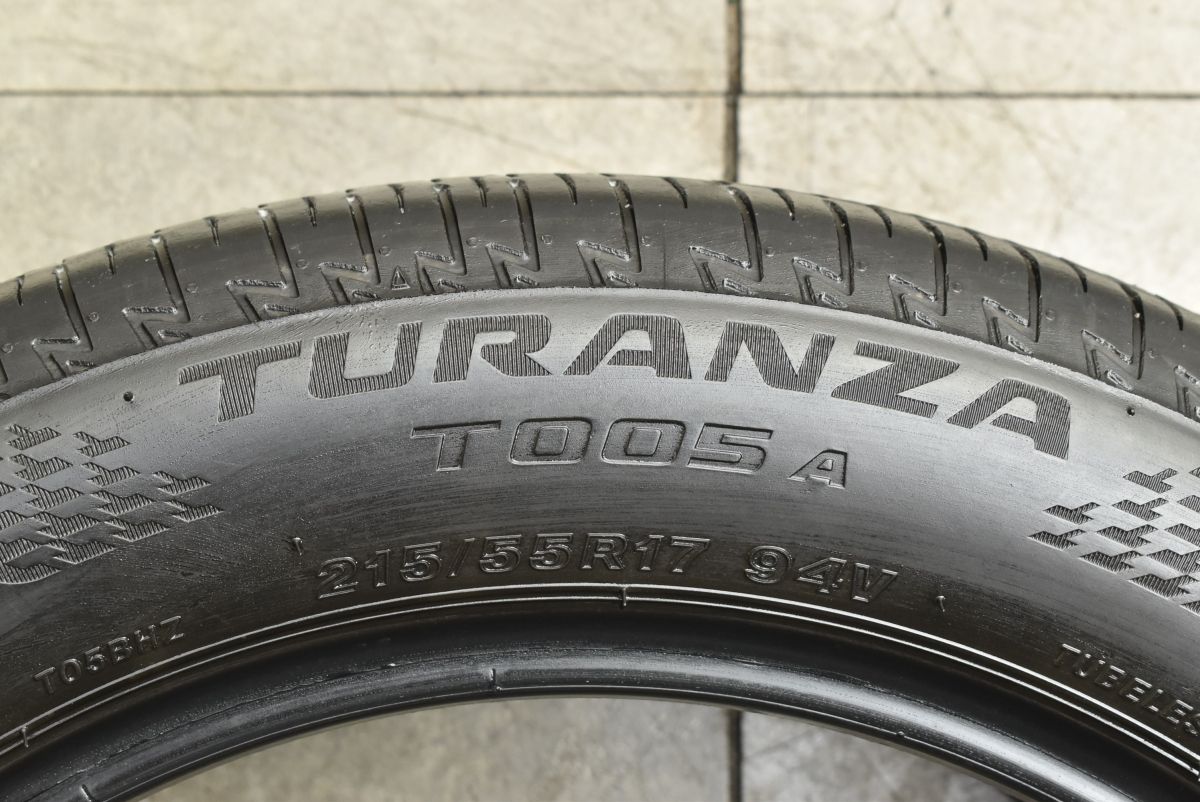  製 バリ溝 ブリヂストン トランザ T 005 A 215 55 R 17 ４本セット クラウン ヴェゼル ジューク レガシィ フォレスター 17インチ サマータイヤ ノーマルタイヤ