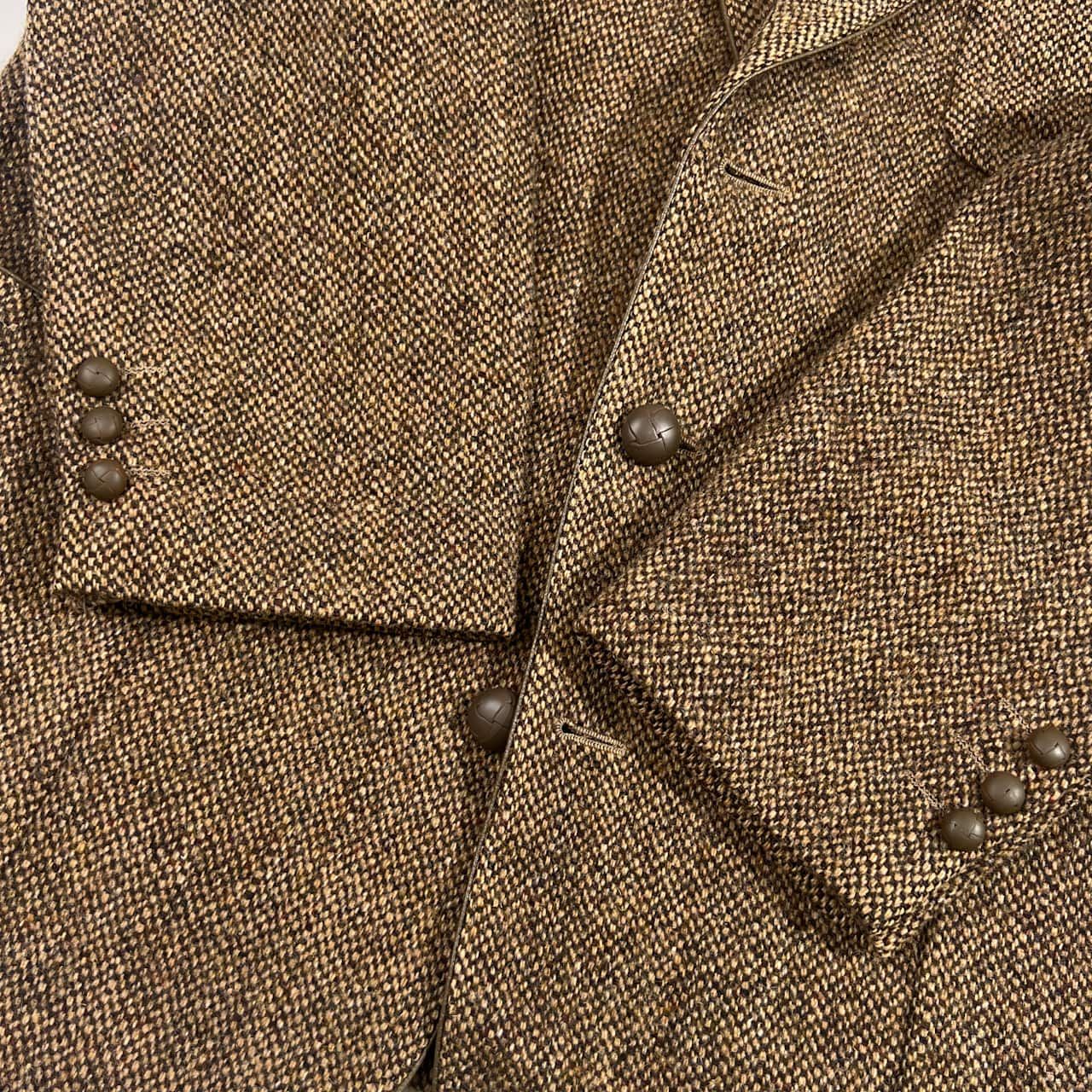 PAPAS パパス × Harris Tweed ハリスツイード くるみボタン ウール