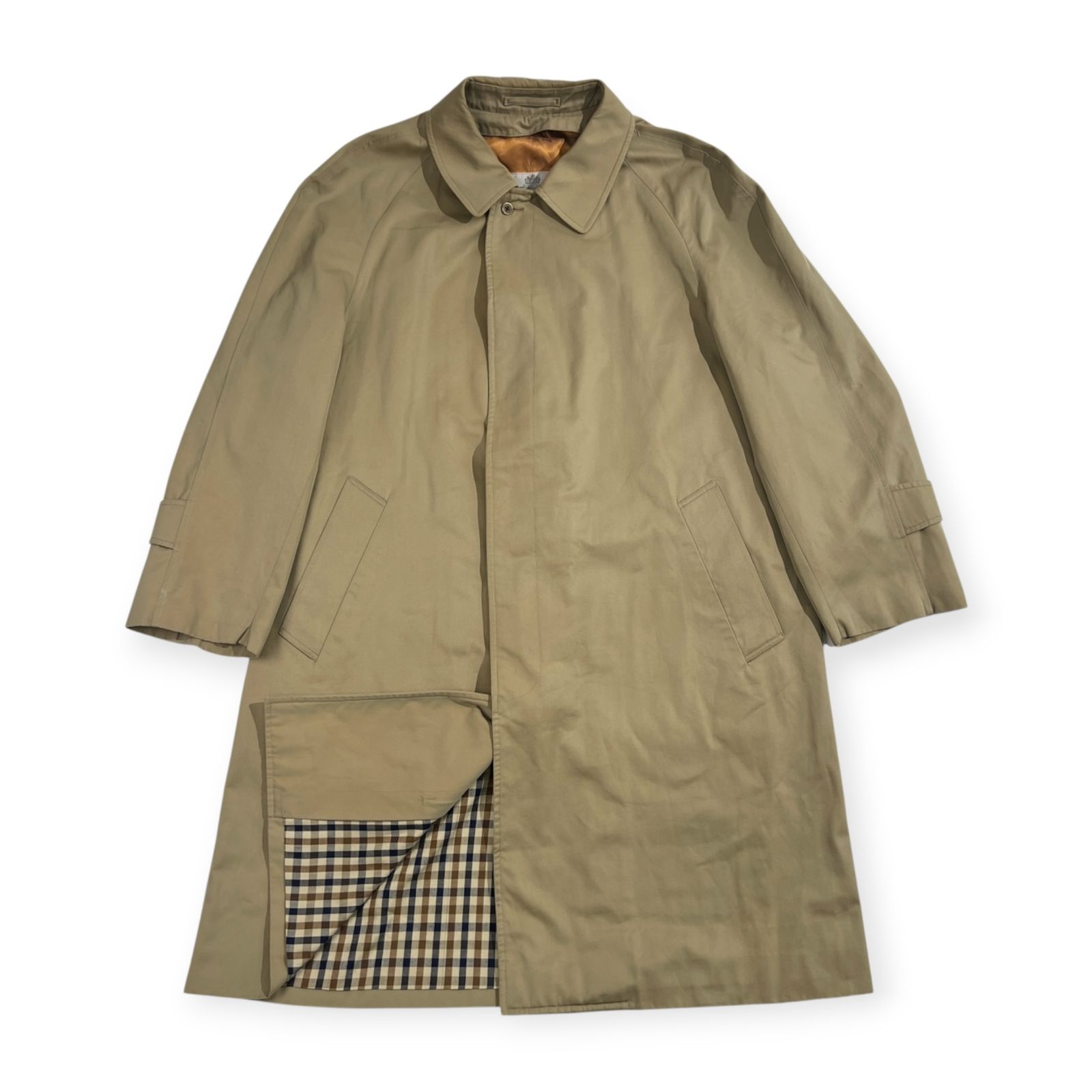 80s 英国製 Aquascutum アクアスキュータム Aqua5 ステンカラー コート