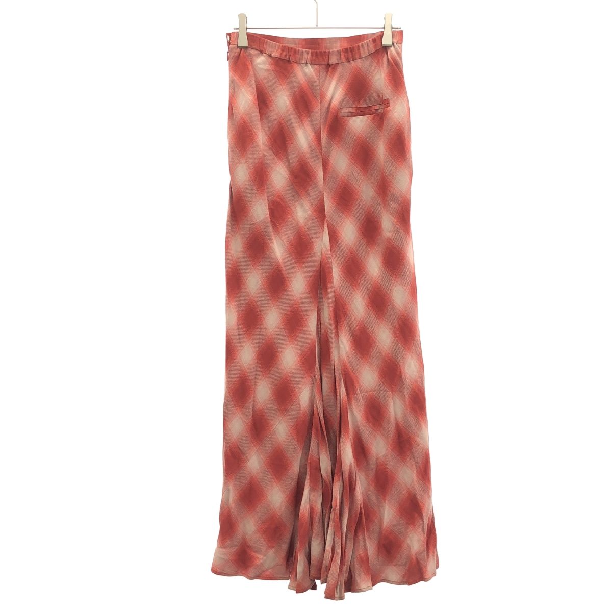 Ron Herman ロンハーマン オンブレチェックレーヨンスカート 4010500086 レッド系 XS