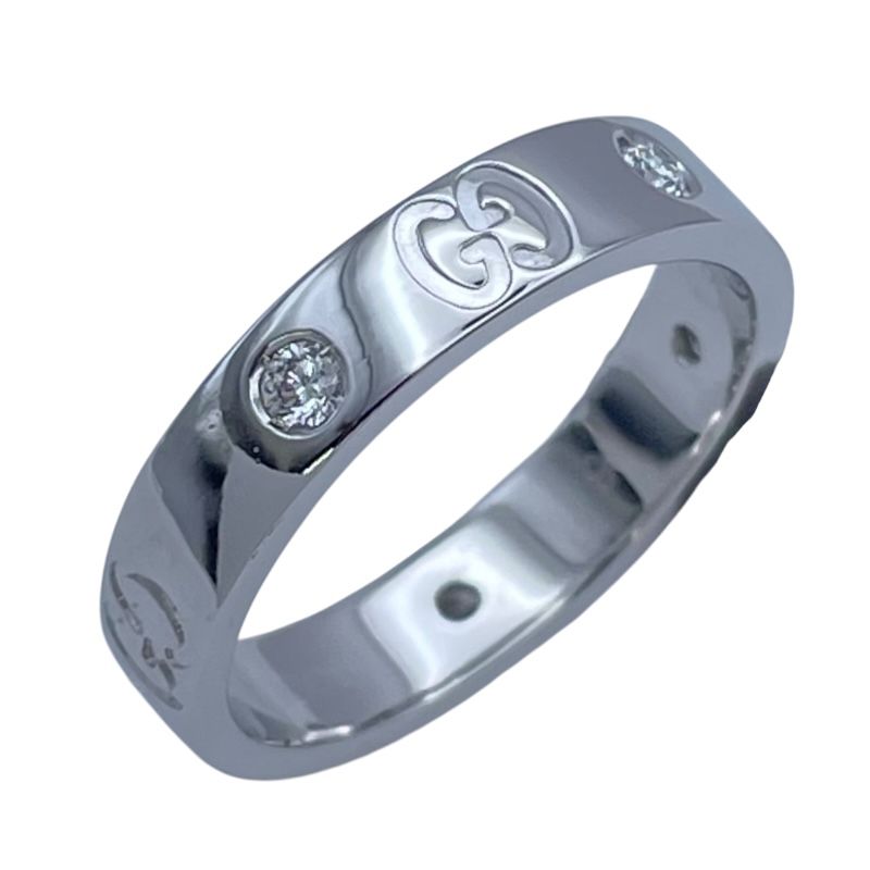 グッチiconリング　AU750 ホワイトゴールド グッチ GUCCI アイコンリング ホワイトゴールド 750 ジュエリー - メルカリ