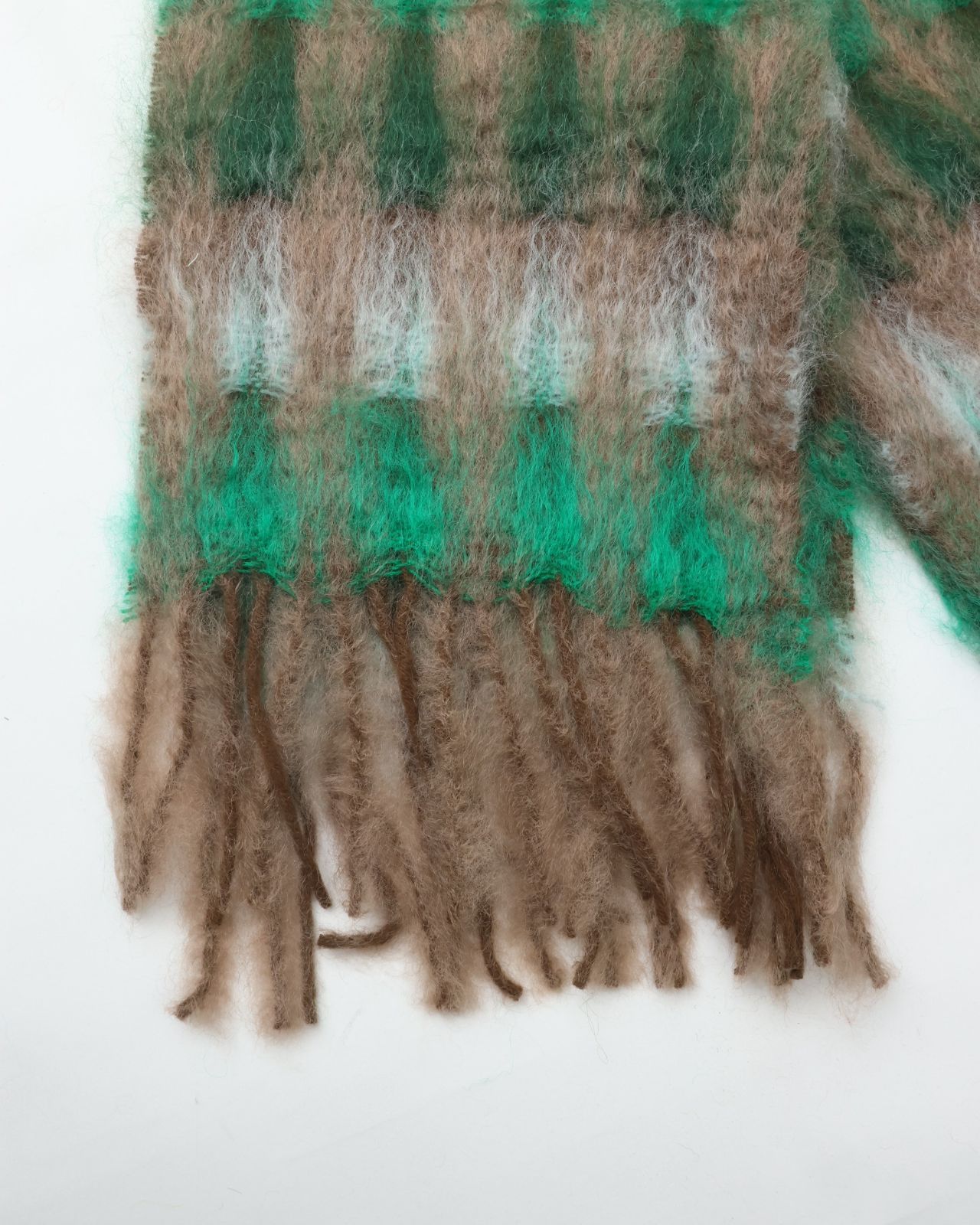 MANTAS EZCARAY マンタスエスカライ MIA モヘアストール MIxsd 6 F グリーン系 マフラー