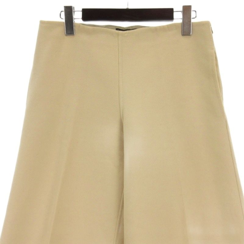 ドゥロワー Drawer ウールサキソニー ワイド パンツ アイボリー 36