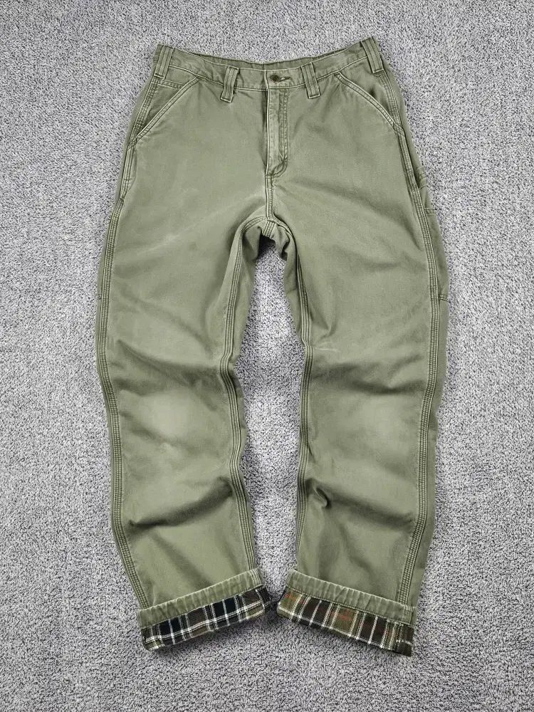 Carhartt カーハート ヘビー フランネル チェック カーペンター パンツ 32 X 34 10045