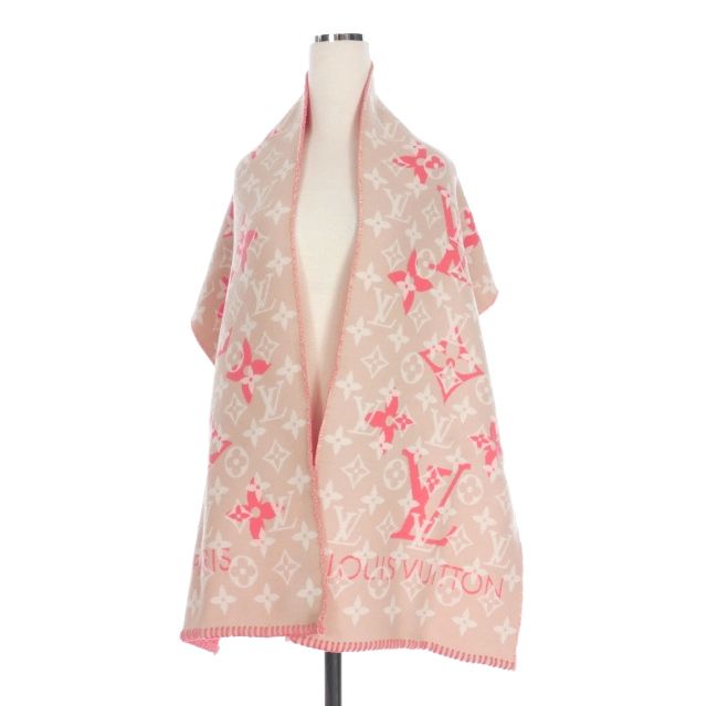 ルイヴィトン LOUIS VUITTON エシャルプ オール ユーニード ウールシルク マフラー ストール ローズベージュ M76378 正規
