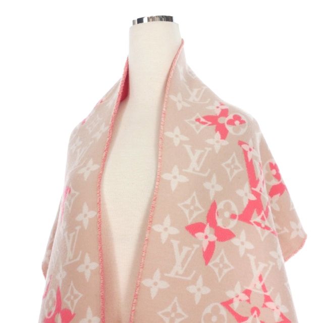 ルイヴィトン LOUIS VUITTON エシャルプ オール ユーニード ウールシルク マフラー ストール ローズベージュ M 76378 正規