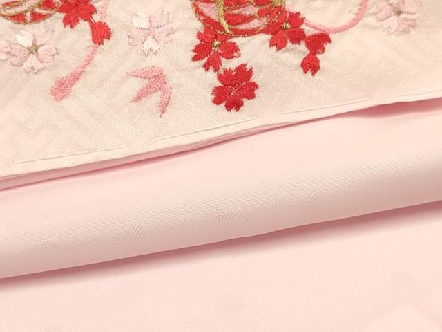 平和屋着物[]七五三 女の子 7歳 祝着 四つ身 襦袢(半衿刺繍)セット 駒  