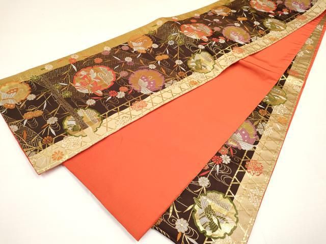 平和屋着物[]七五三 女の子 7歳 祝着 四つ身 袋帯セット