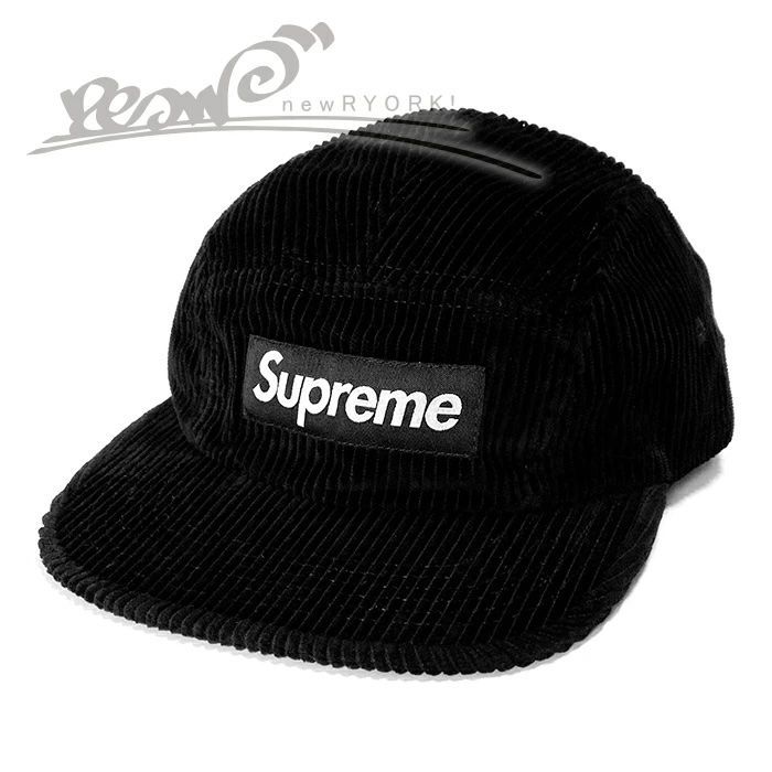 メンズ キャップ ブラック Supreme シュプリーム Corduroy Camp Cap FW25H103 シュプリームコーデュロイキャンプキャップ se1337r