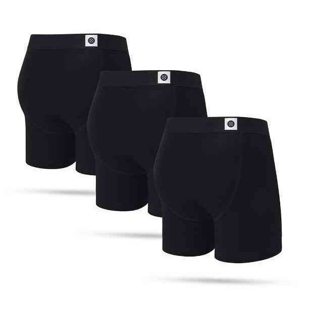 STANCE MENS BOXER BRIEF ボクサーブリーフ 3枚セット パンツ アンダーウェア ブラック 無地 黒 UNDERWEAR 3 PACK Black スタンス