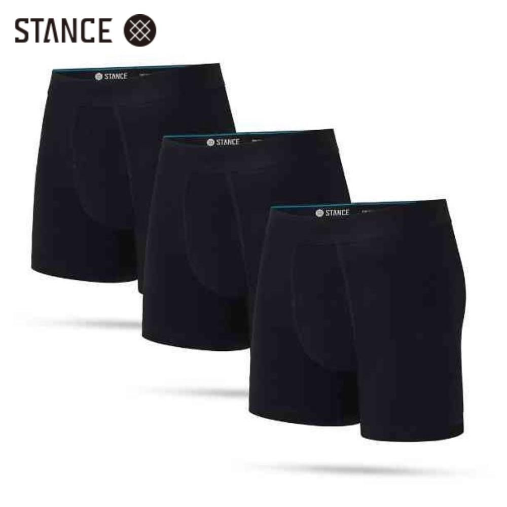 STANCE MENS BOXER BRIEF ボクサーブリーフ 3枚セット パンツ アンダーウェア ブラック 無地 黒 UNDERWEAR 3 PACK Black スタンス