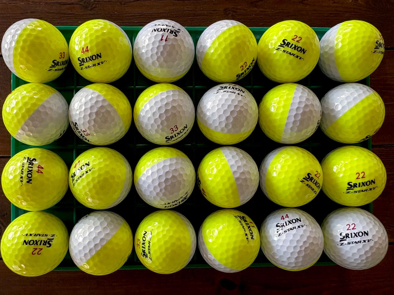 美品スリクソン Z-STAR DIVIDE ロストボール24球 スリクソン Z-STAR XV DIVIDE 24球 Sランク 洗浄済 ゴルフボール