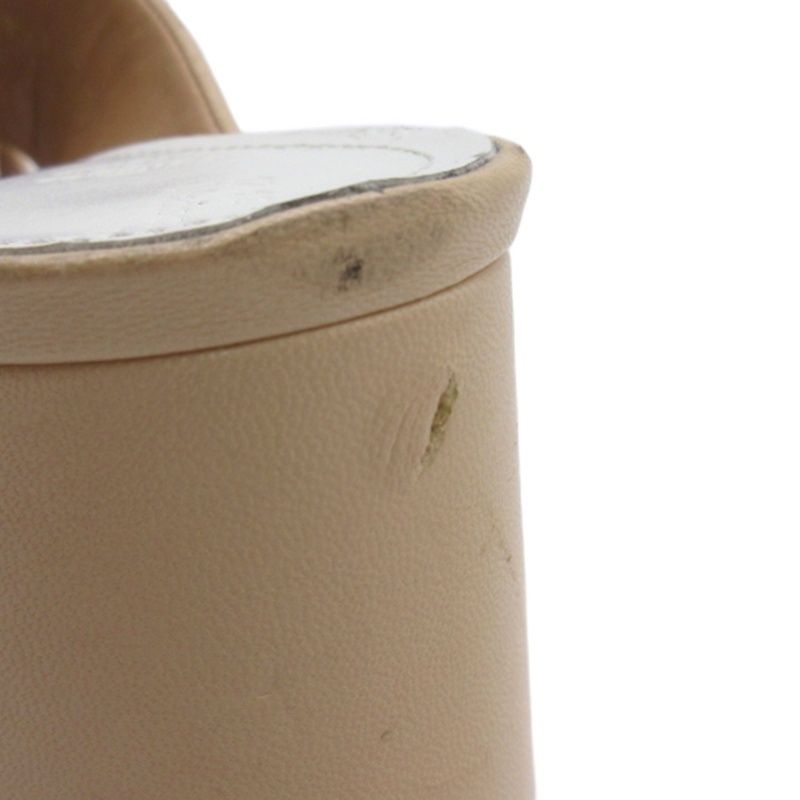  メゾンマルジェラ 22 Maison Margiela サンダル ウェッジソール レザー ベージュ系 37 24 cm サンダル サンダル ミュール