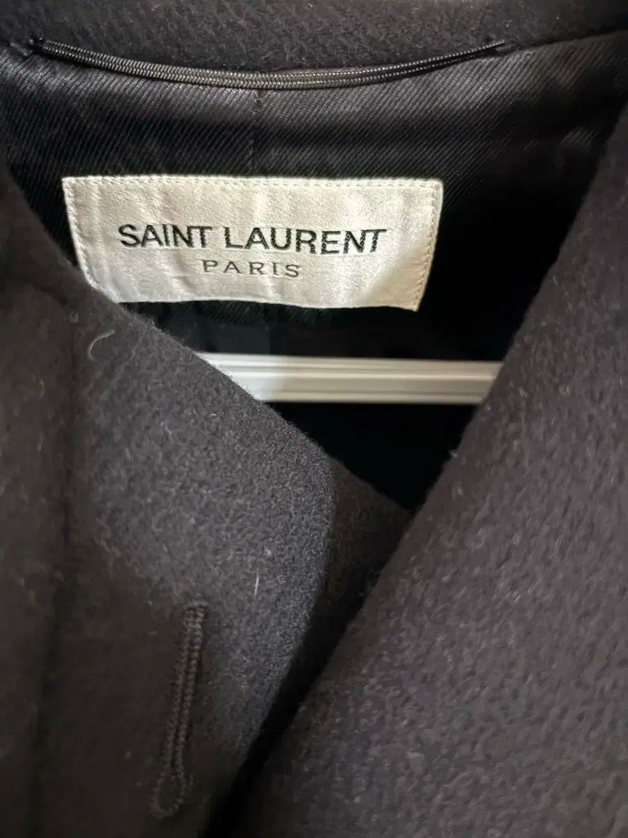 YVES SAINT LAURENT イヴ・サンローラン ブラック ダブルコート 44-55