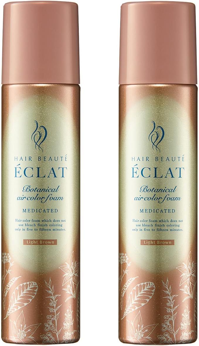 2個 ヘアボーテ エクラ ボタニカルエア フォームEX ライトブラウン 白髪染め 150g
