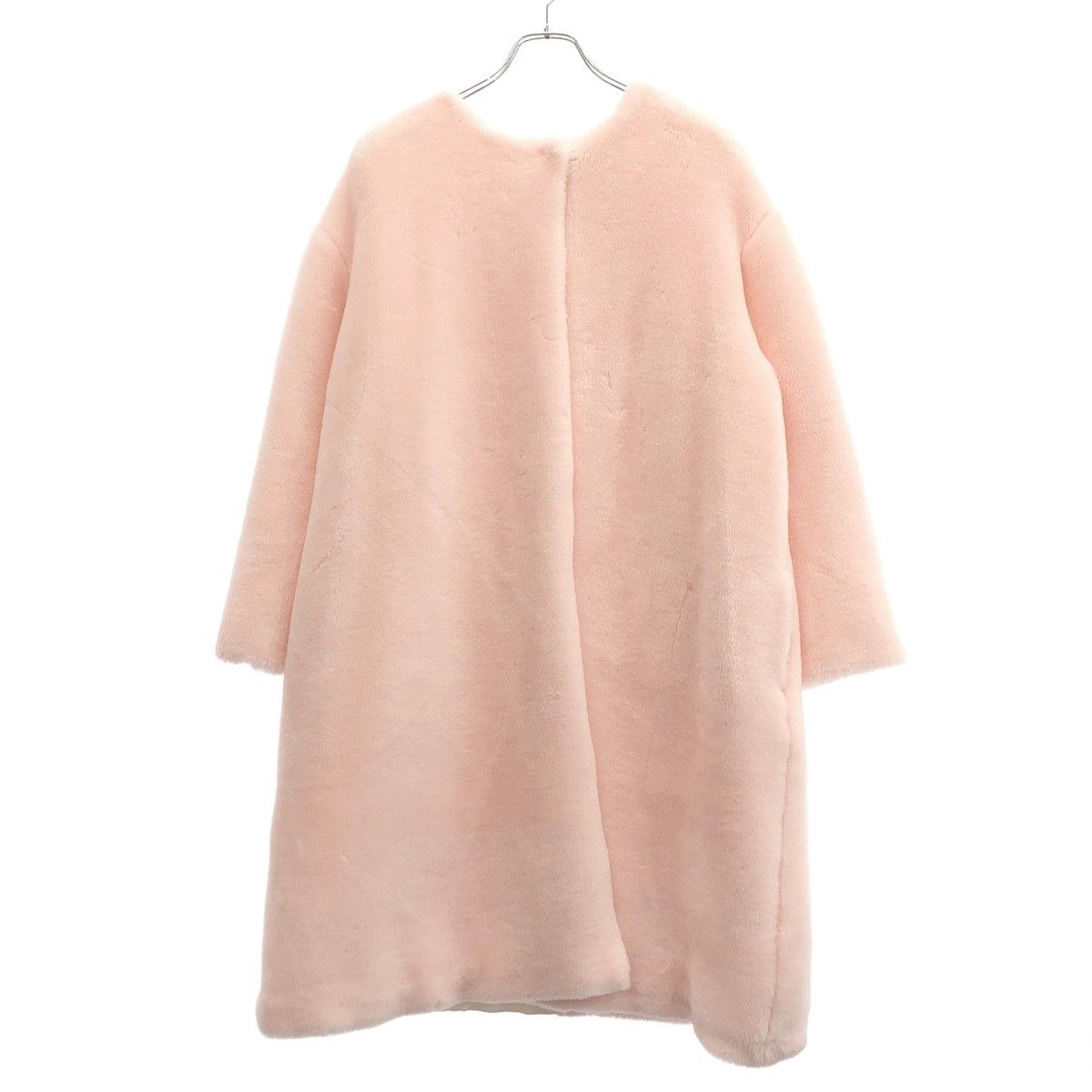 YOKOCHAN ヨーコチャン ノーカラーコート フリル L ピンク カラーレス YOKOCHAN ヨーコチャン ノーカラーコート フリル L ピンク カラーレス