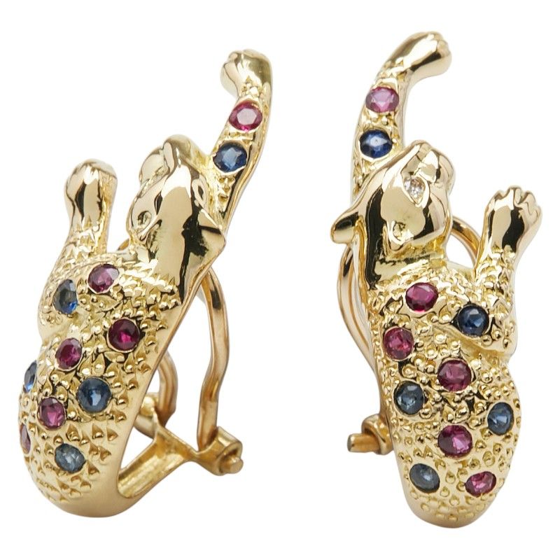 パンサー 豹 モチーフ K18YG イエローゴールド レディース 1-0238669