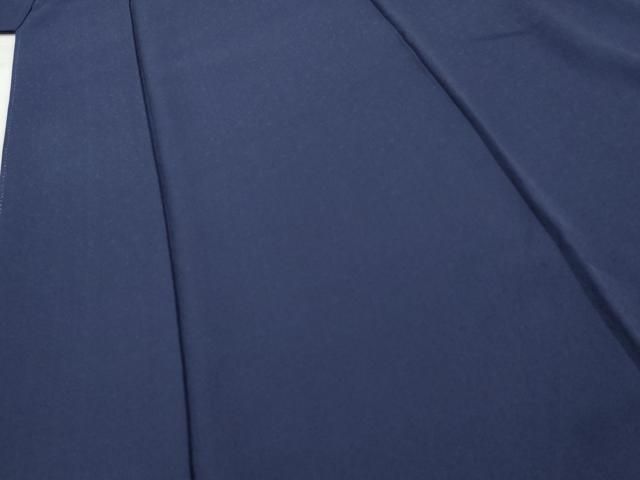 美品　人気の紺青色　地紋地有りの色無地 平和屋着物□上質な色無地 霞地紋 紺青色 正絹 逸品 DABA6628opの通販
