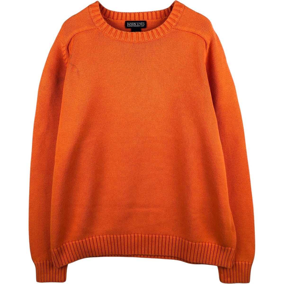 LANDS' END コットンニット オレンジ XL usa製 楽天市場】ランズエンド