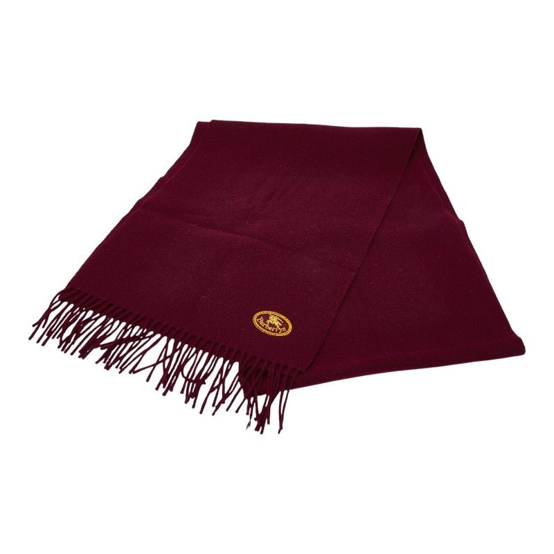 バーバリー ロゴ刺繍 ワインレッド ボルドー ウール レディース 228-41404