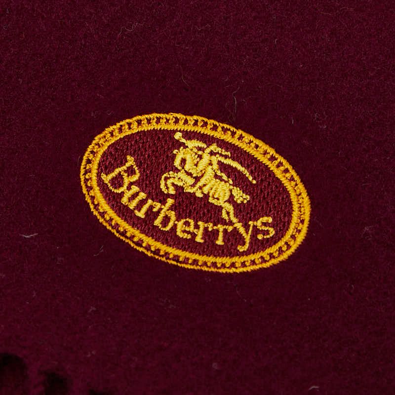  バーバリー ロゴ刺繍 ワインレッド ボルドー ウール レディース 228-41404 その他 小物