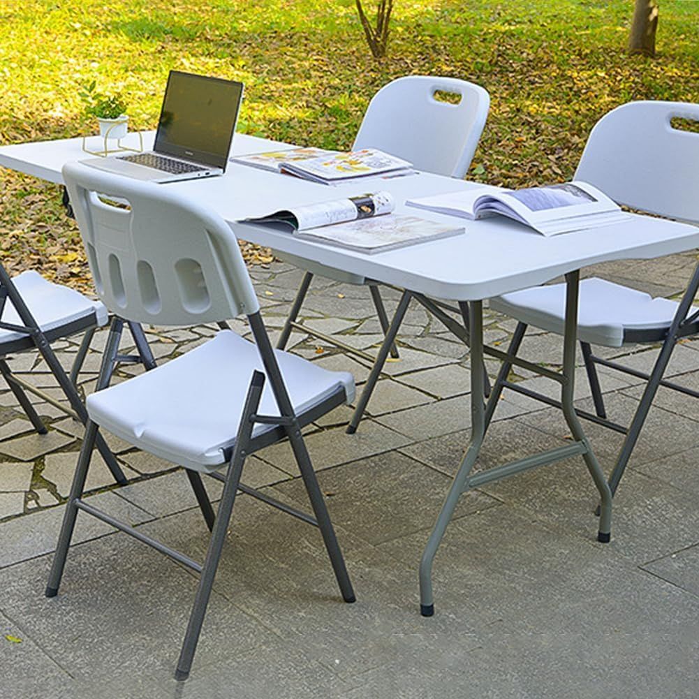 折りたたみテーブル アウトドア 180cm 150cm 120cm 屋台 テーブル 大きい ガーデンテーブル ダイニングテーブル コンパクト収納 簡単組立 オリタタミテーブル アウトドア 庭BBQ ファミリーキャンプ パーティー 耐荷重約120kg ホワ OLIVEOS_COM_TR