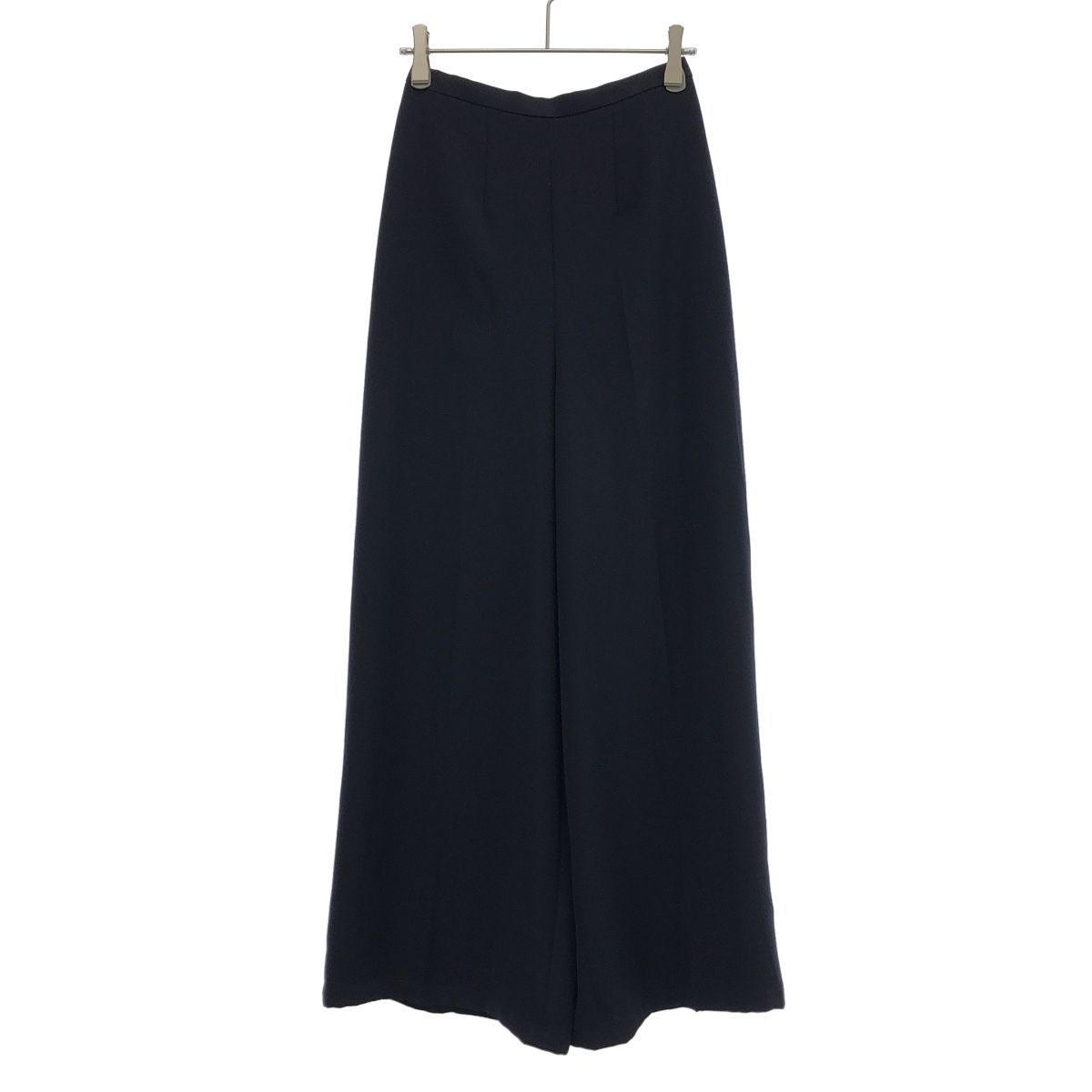 ENFOLD エンフォルド 24SS ELASTIC WIDE TROUSERS ワイドトラウザーズパンツ 300HS631-2610 ネイビー 34