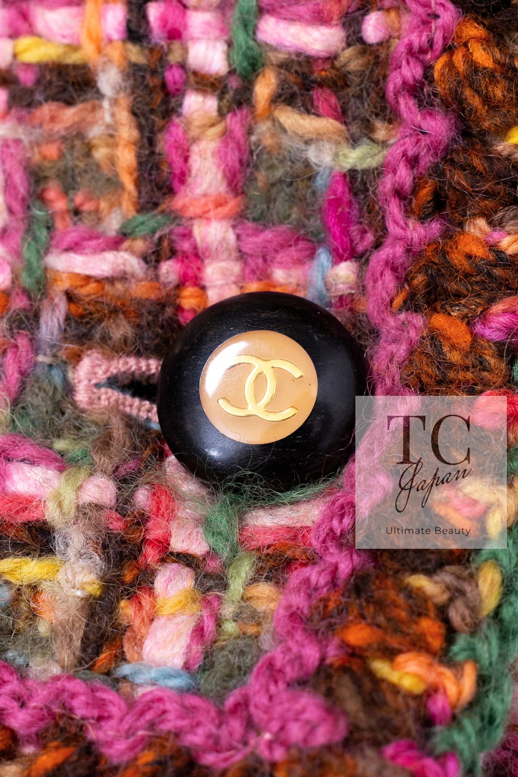 【シャネル】ヴィンテージ！キャメルカラーラパンFUR＆ウールTOPS97A＃42 シャネル】ヴィンテージ！キャメルカラーラパンFUR＆ウールTOPS97A＃42