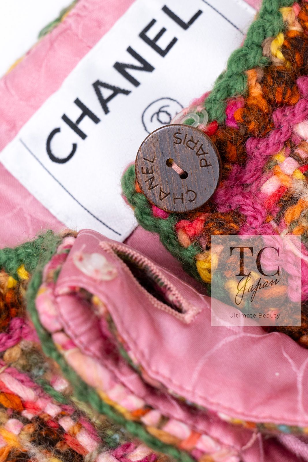 ◇【シャネル】ヴィンテージレッドカラーツィードウールスカート実寸W70㎝◇ ◇【シャネル】ヴィンテージレッドカラーツィードウールスカート実寸