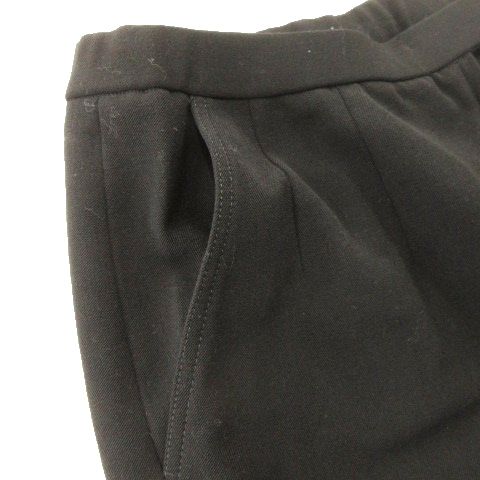 レリアン Leilian パンツ スラックス ストレート ウール混 ウエスト