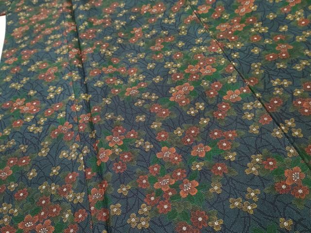 平和屋着物○本場大島紬 鏡裏吉祥花文 やまと誂製 正絹 逸品 CAAZ3017yc