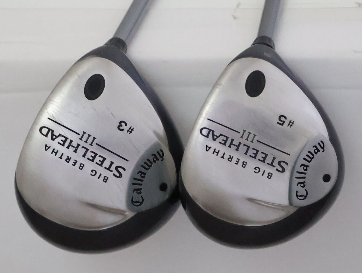 Callaway Big Berthaドライバーとウッド 3w 5w 3本セット ○【3W＆5W 2本セット】キャロウェイ☆BIG BERTHA STEELHEAD III