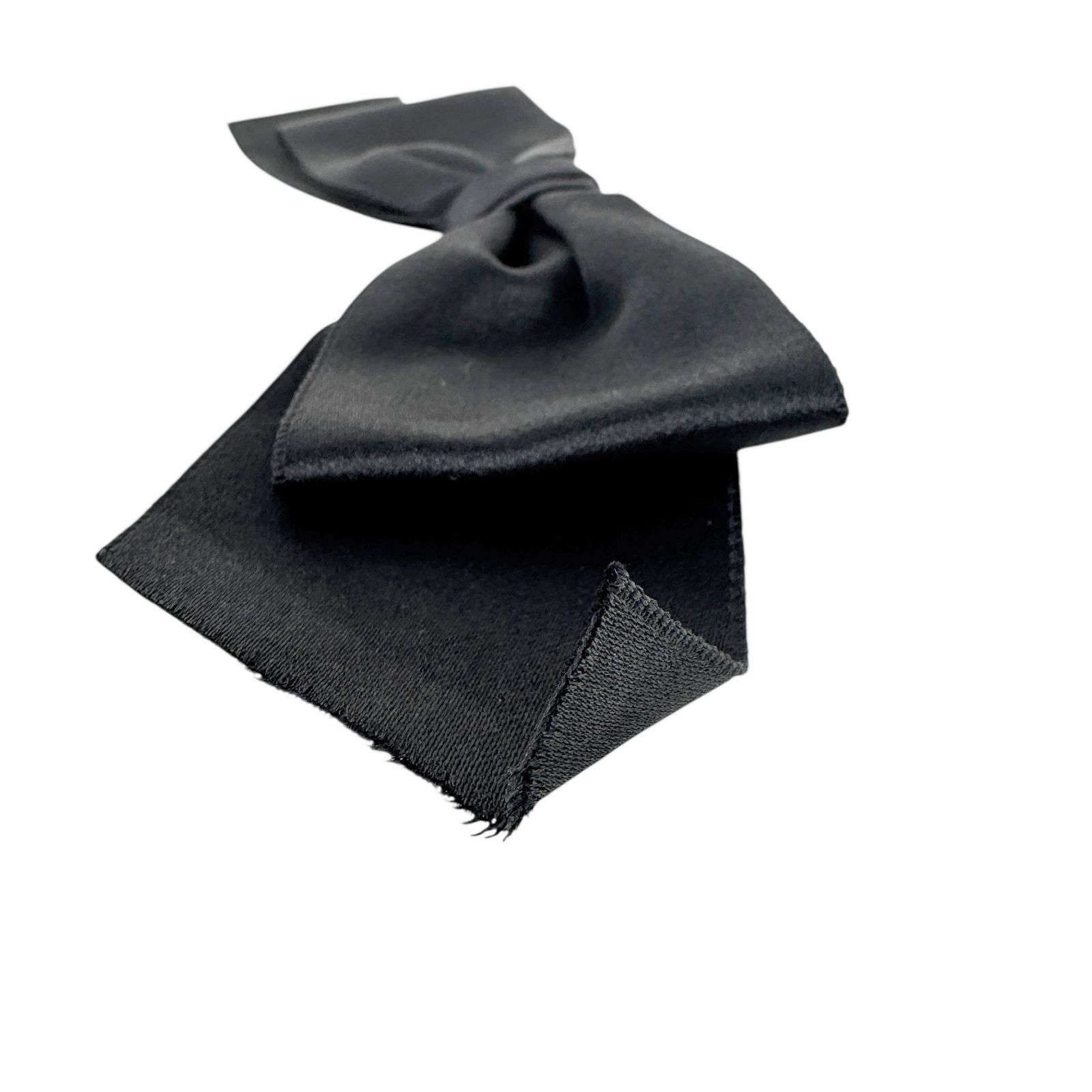 シャネル ブローチ リボン サテン ブラック系 J 0458