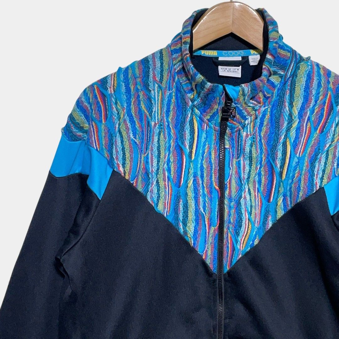 クージー プーマ コラボ トラックジャケット 水色 ブラック 3D ニット