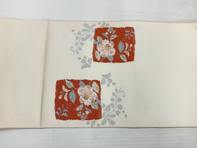 ♦時代物 反物 京丹後 縮緬 駒綸子 絹100% コレクション 骨董品 平和屋着物◎西陣 老舗 渡文謹製 手織 太鼓柄袋帯 辻が花 金銀糸 正絹