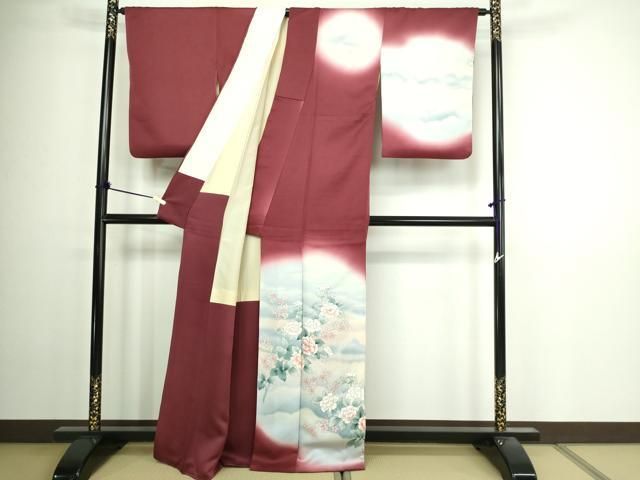 平和屋着物□訪問着 枝花文 暈し染め 正絹 逸品 DAAW9977sf 平和屋着物