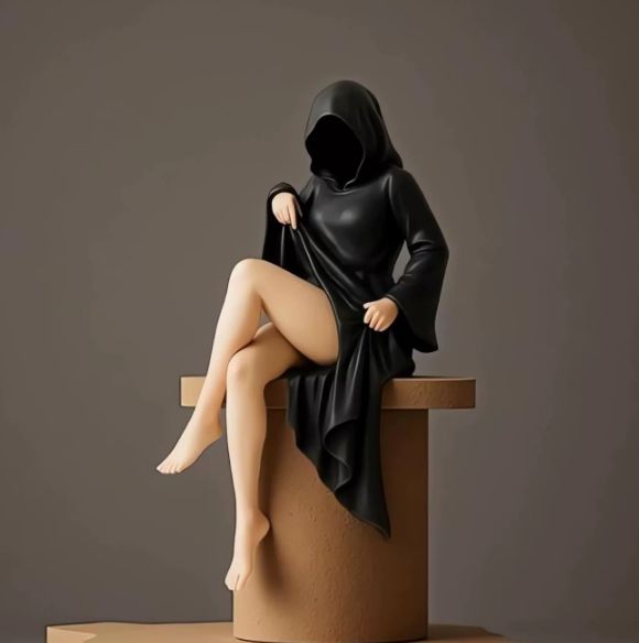 ミステリアススタチュー ゴシック風神秘的な樹脂置物 インテリアデスクトップ彫刻装飾品 置物 4点セット