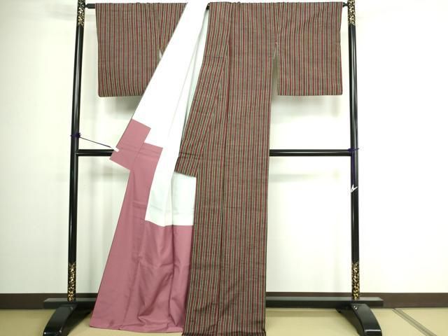平和屋着物○上質な紬 霞間道 正絹 逸品 DAAY5780ud
