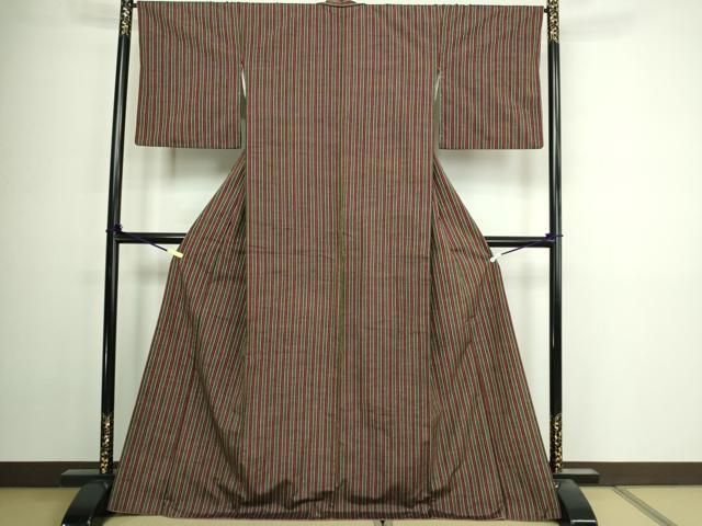 平和屋着物○上質な紬 十字絣 正絹 逸品 DAAY2480op