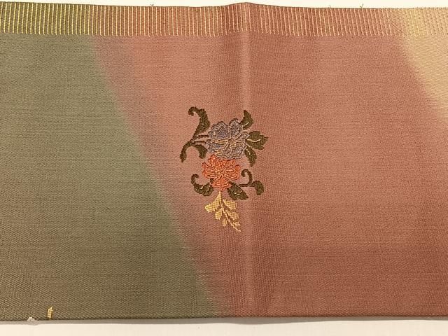 平和屋着物●九寸名古屋帯　唐織　亀甲花蝶文　金糸　正絹　逸品　CABA1054hy 平和屋着物○九寸名古屋帯 唐織 亀甲花蝶文 金糸 正絹 逸品 CABA1054hy