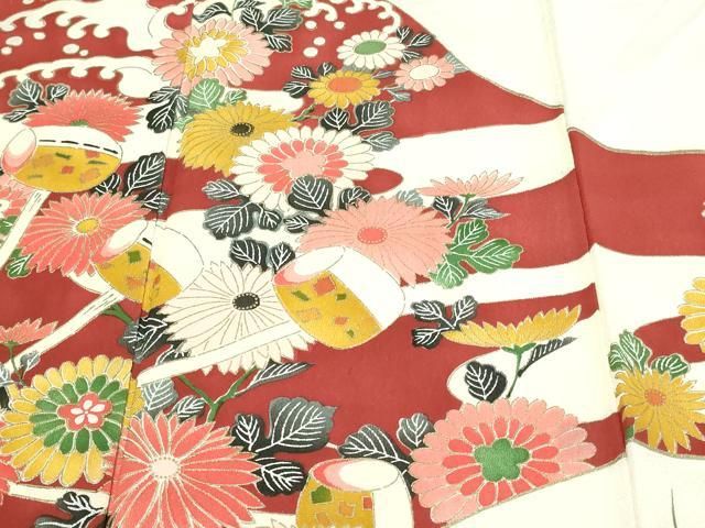 平和屋着物●訪問着　鴛鴦花文　正絹　逸品　AABD1096ck 平和屋着物○訪問着 鴛鴦花文 正絹 逸品 AABD1096ck 平和屋着物○