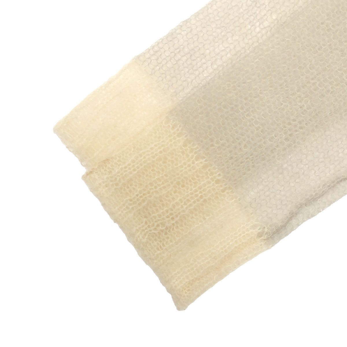Acne Studios アクネストゥディオズ モヘヤクロップドニットカーディガン FN-WN-KNIT000382 アイボリー×ライトグレー系 XS Acne Studios アクネストゥディオズ モヘヤクロップドニット