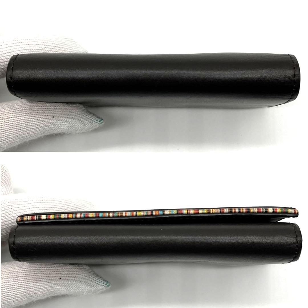 ポール・スミス STRIPE POINT KEY CASE ポールスミス Paul Smith キーケース レザー ブラック マルチ