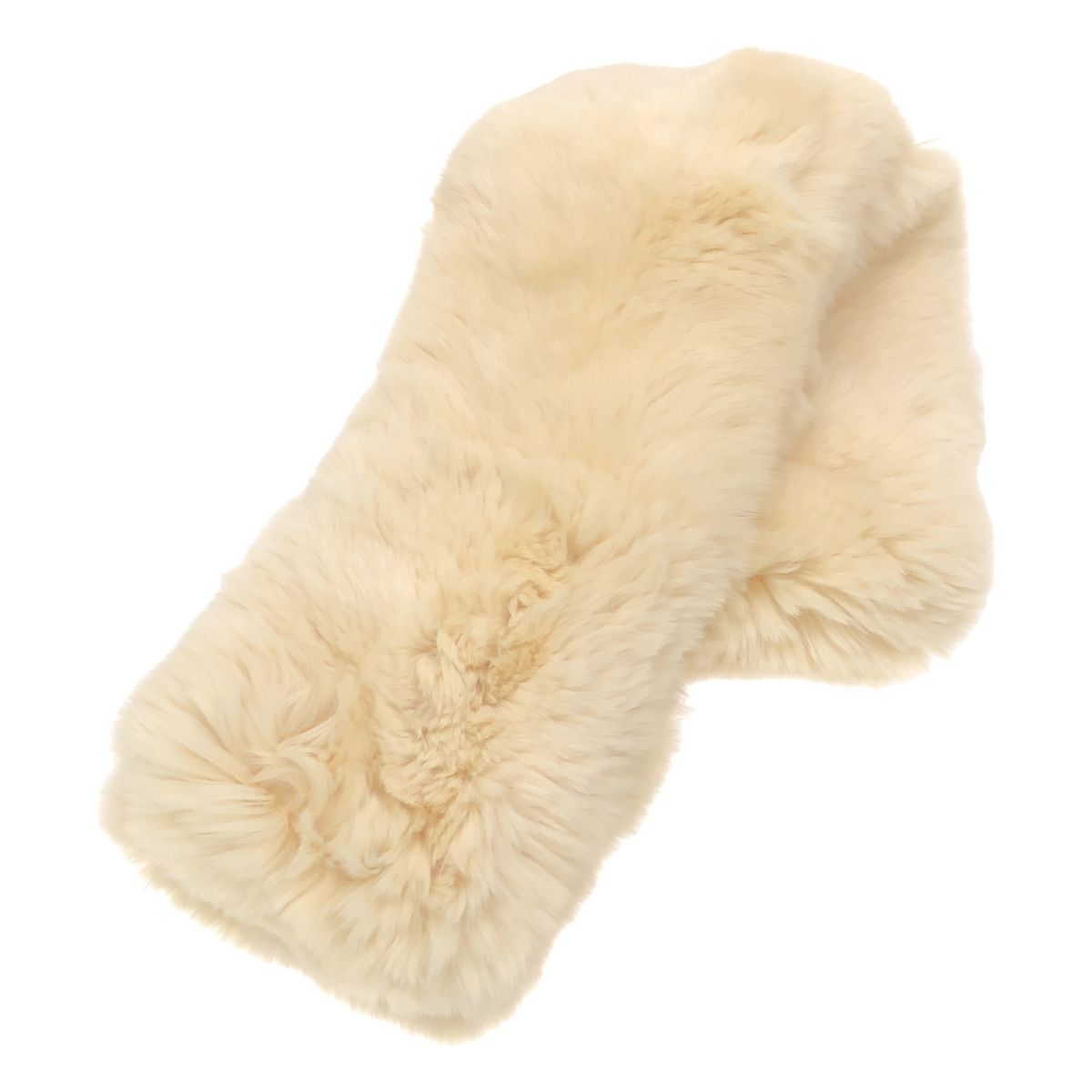 JIL SANDER ジルサンダー ファースカーフ マフラー アイボリー