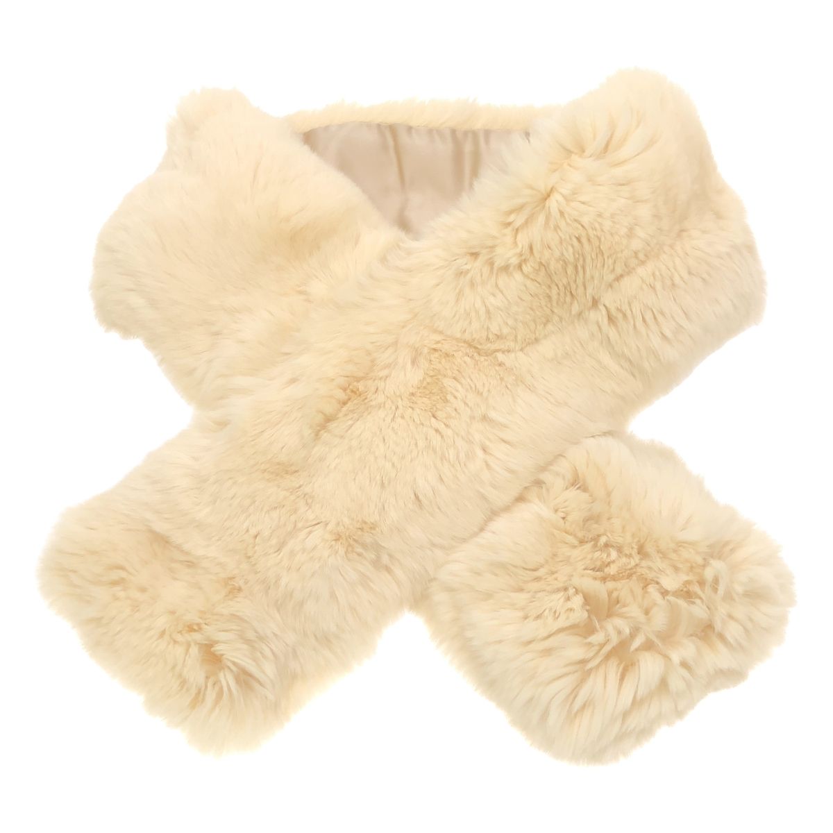 JIL SANDER ジルサンダー ファースカーフ マフラー アイボリー