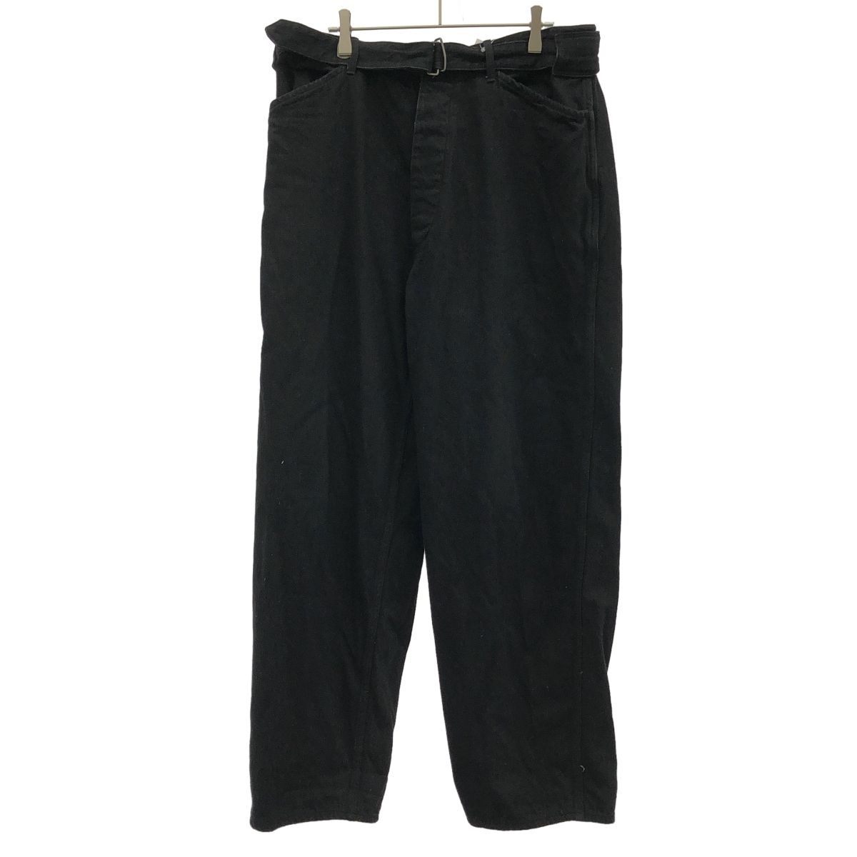 COMOLI コモリ 23SS デニムベルテッドパンツ X01-03001 ブラック 3