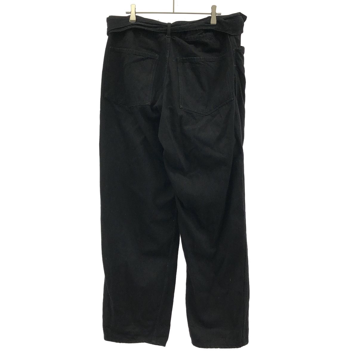 COMOLI コモリ 23SS デニムベルテッドパンツ X01-03001 ブラック 3