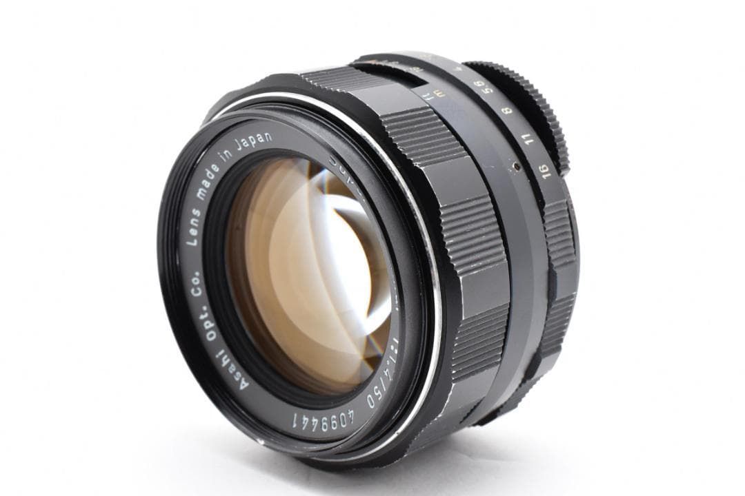  黄変なし Super Takumar 50 mm F 1 4 フード付 C 112 レンズ(単焦点) カメラ